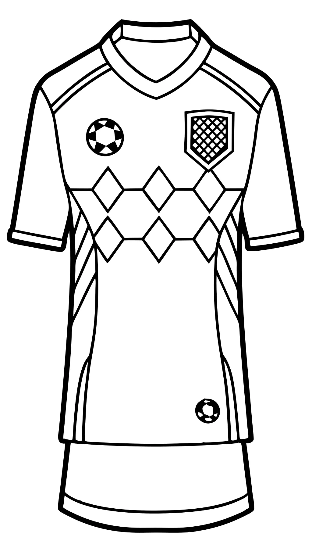 soccer jersey coloring page